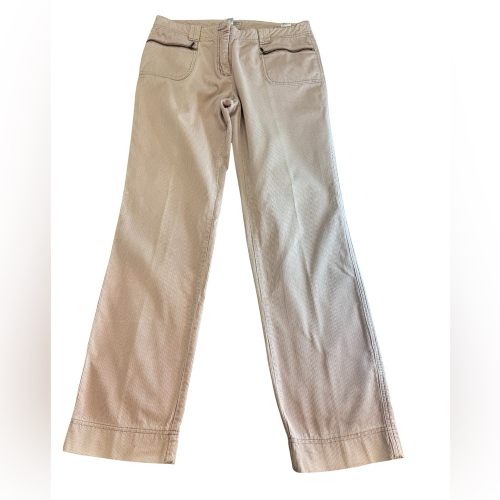 Eddie Bauer Neutral Tan Boot-Cut Pants with Zip Pockets